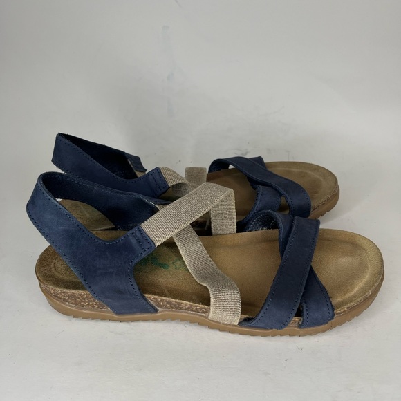 bionatura sandals Women Size 39 US 8 Blue/tan Leather/textile Upper - Picture 7 of 15